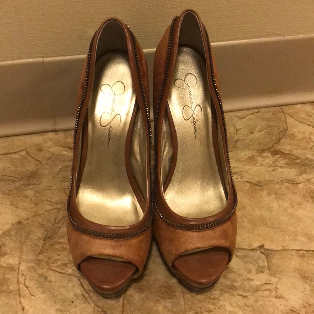 Jessica Simpson zipper pumps 7 1/2